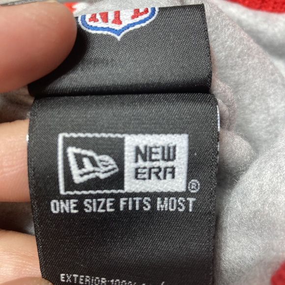 New England Patriots New Era knit pom hat beanie Blue OnField 100% AUTHENTIC - Picture 8 of 13